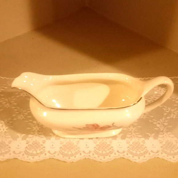 Vintage Universal Cambridge Iris Camwood Ivory- Gravy boat & platter - Picture 6 of 13